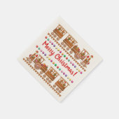 Niedlich Gingerbread Weihnachtszüge Serviette (Ecke)