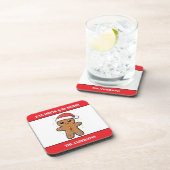 Niedlich Gingerbrei Man Custom Christmas Getränkeuntersetzer (Rechte Seite)