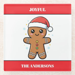 Niedlich Gingerbrei Man Custom Christmas Glasuntersetzer