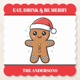 Niedlich Gingerbrei Man Custom Christmas Untersetzer