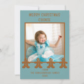 Niedlich Gingerbrei Man Foto Weihnachtskarte Feiertagskarte (Vorderseite)