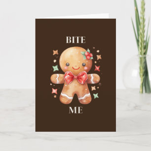 Niedlich Gingerbrei Man Funny Christmas Card Karte