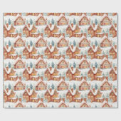 Niedlich Gingerbrei Weihnachten Geschenkpapier (Flach)