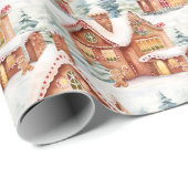 Niedlich Gingerbrei Weihnachten Geschenkpapier (Rolleneckpunkt)