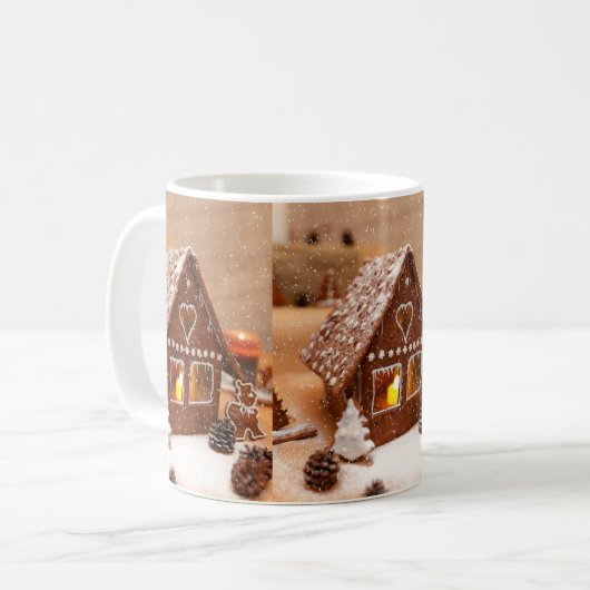 Niedlich Gingerbrei Weihnachten Kaffeetasse (Vorderseite Links)