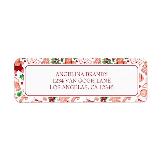 Niedlich Gingerbrei Weihnachtsfeiertage Rücksendea (Vorne)