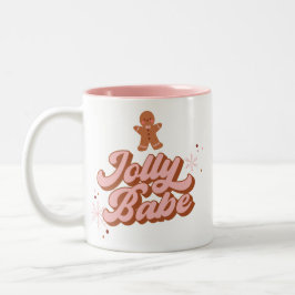 Niedlich Gingerbrot Cookie Jolly Babe Zweifarbige Tasse