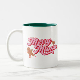 Niedlich Gingerbrot Cookie Merry Mama Weihnachten Zweifarbige Tasse