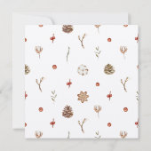 Niedlich Gingerbrot Fox Holiday Grußkarte Einladung (Rückseite)