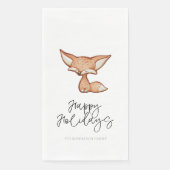 Niedlich Gingerbrot Fox Holiday Napkin Serviette (Vorderseite)