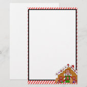 Niedlich Gingerbrot House Stationary Briefpapier (Vorne/Hinten)