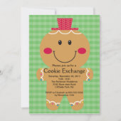 Niedlich Gingerbrot Man Cookie Exchange Einladung (Vorderseite)
