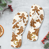 Niedlich Gingerbrot Man Cookie Pattern Festlich Badesandalen