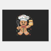 Niedlich Gingerbrot Mann Baker Weihnachtsgebäck Ko Geschenkpapier Set (Vorderseite)