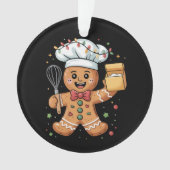 Niedlich Gingerbrot Mann Baker Weihnachtsgebäck Ko Ornament (Vorderseite)