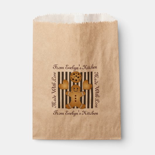 Niedlich Gingerbrot Mann Cookie Leckerei Geschenktütchen (Vorderseite)