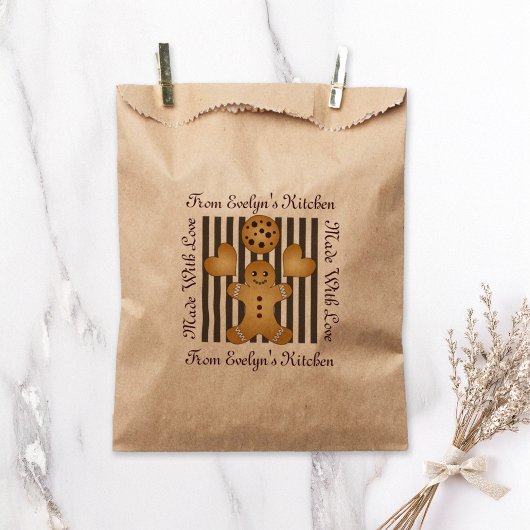 Niedlich Gingerbrot Mann Cookie Leckerei Geschenktütchen