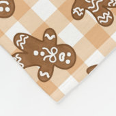 Niedlich Gingerbrot Mann Karierter Musterurlaub Fleecedecke (Ecke)