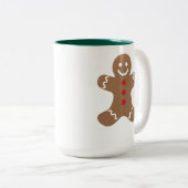 Niedlich Gingerbrot Mann Personalisiert Zweifarbige Tasse (VorderseiteRechts)