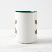 Niedlich Gingerbrot Mann Personalisiert Zweifarbige Tasse (Mittel)