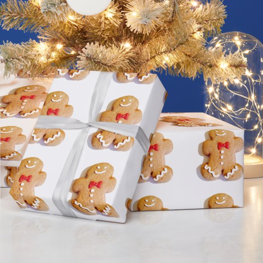 Niedlich Gingerbrot Mann Weihnachten 4 Bern Geschenkpapier (Feiertage)