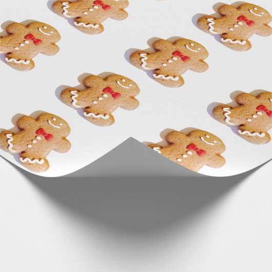 Niedlich Gingerbrot Mann Weihnachten 4 Bern Geschenkpapier (Ecke)