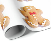 Niedlich Gingerbrot Mann Weihnachten 4 Bern Geschenkpapier (Rolleneckpunkt)