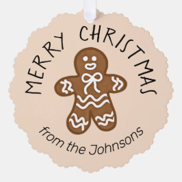 Niedlich Gingerbrot Mann Weihnachten Ornament Karte