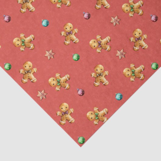 Niedlich Gingerbrot Mann Weihnachten Seidenpapier (Detail)