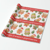Niedlich Gingerbrot Mann Weihnachtsfeiertag Geschenkpapier (Ungerollt)