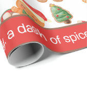 Niedlich Gingerbrot Mann Weihnachtsfeiertag Geschenkpapier (Rolleneckpunkt)