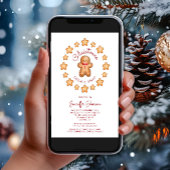 Niedlich Gingerbrot Mann Weihnachtskochtausch Einladung