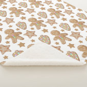 Niedlich Gingerbrot Weihnachtskeksmuster Sherpadecke (3/4)