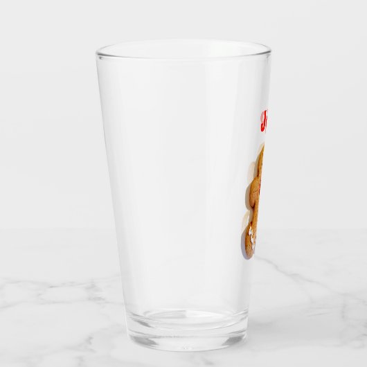 Niedlich Gingernap Gingerbrot Mann Red Holiday 4Jo Glas (Rechts)