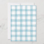 Niedlich Gingham Baby Brewing Shower Einladung (Rückseite)