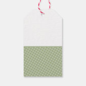 Niedlich Gingham Greenery Sweet Pea in Pod Baby Du Geschenkanhänger (Rückseite)