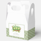 Niedlich Gingham Greenery Sweet Pea in Pod Baby Du Geschenkschachtel (Offen)