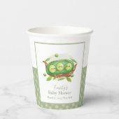 Niedlich Gingham Greenery Sweet Pea in Pod Baby Du Pappbecher (Rückseite)