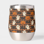 Niedlich, Gingham-halloween-Geist-Kürbisbäume (Rückseite)