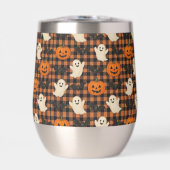 Niedlich, Gingham-halloween-Geist-Kürbisbäume (Vorderseite)