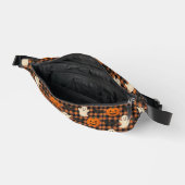 Niedlich, Gingham-halloween-Geist-Kürbisbäume Bauchtasche (Offen)