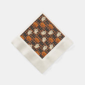 Niedlich, Gingham-halloween-Geist-Kürbisbäume Serviette (Ecke)