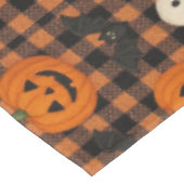 Niedlich, Gingham-halloween-Geist-Kürbisbäume Tischdecke (Schrägansicht)