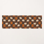 Niedlich, Gingham-halloween-Geist-Kürbisbäume Yogamatte (Vorderseite (Horizontal))