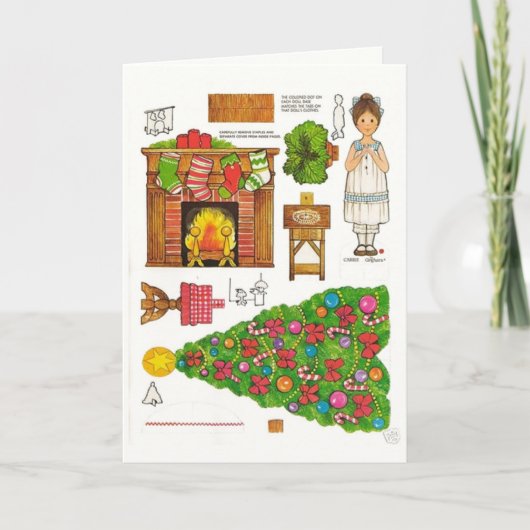 Niedlich Gingham Old modische Weihnachtszeitung Do Karte (Vorderseite)