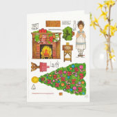 Niedlich Gingham Old modische Weihnachtszeitung Do Karte (Gelbe Blume)