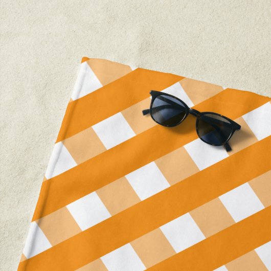 Niedlich Gingham Personalisiert Beach Handtuch (Beispiel)