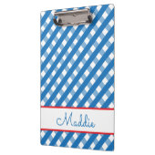 Niedlich Gingham Personalisiert Clipboard Klemmbrett (Links)