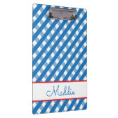 Niedlich Gingham Personalisiert Clipboard Klemmbrett (Rechts)