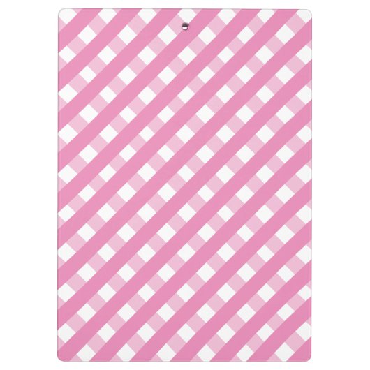 Niedlich Gingham Personalisiert Clipboard Klemmbrett (Rückseite)